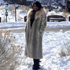 **N/A** Vintage JACQUES SAINT LAURENT For GENELLE Fur Coat